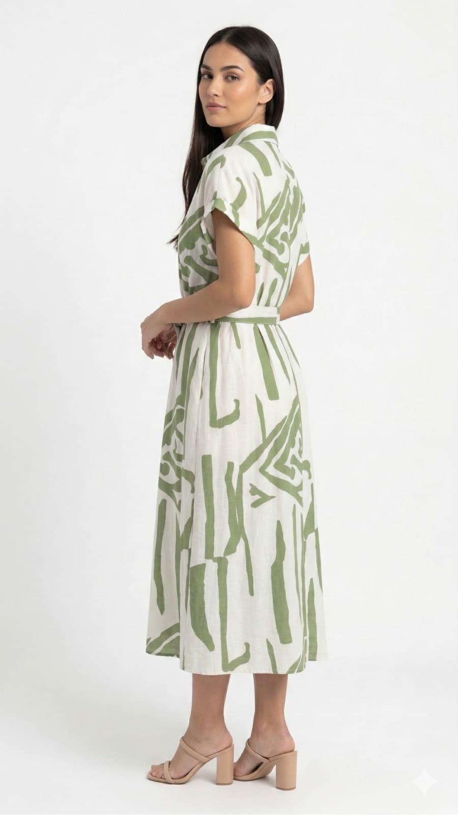 Vestido camisero de lino viena