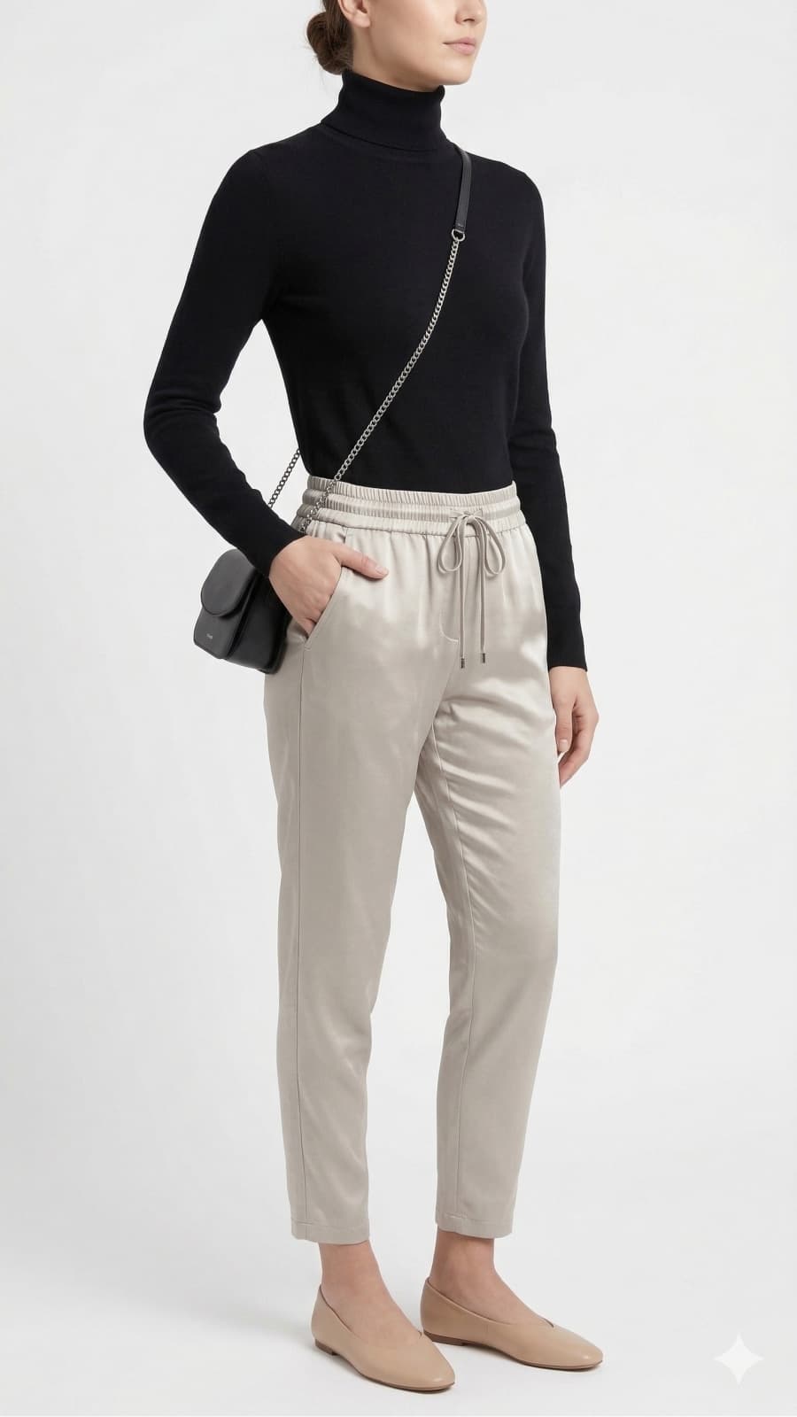 Jogger de drill satinado